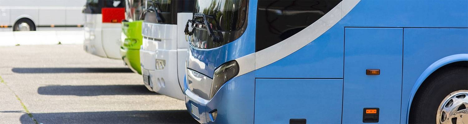 Parked Motorcoach Buses